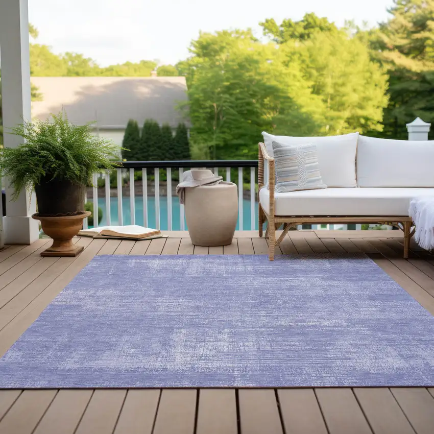 Lavender Purple And Lilac Abstract Washable Indoor Outdoor Area Rug Photo 9