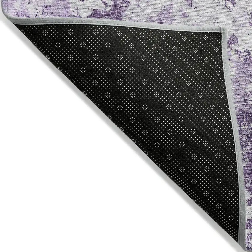 Lavender Purple And Lilac Floral Washable Indoor Outdoor Area Rug Photo 3