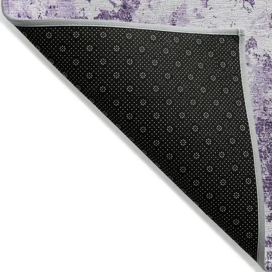 Lavender Purple And Lilac Floral Washable Indoor Outdoor Area Rug Photo 3