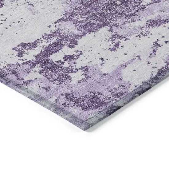 Lavender Purple And Lilac Floral Washable Indoor Outdoor Area Rug Photo 4