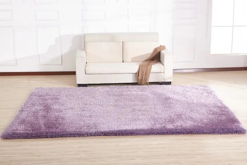 Lavender Shag Hand Tufted Area Rug Photo 6