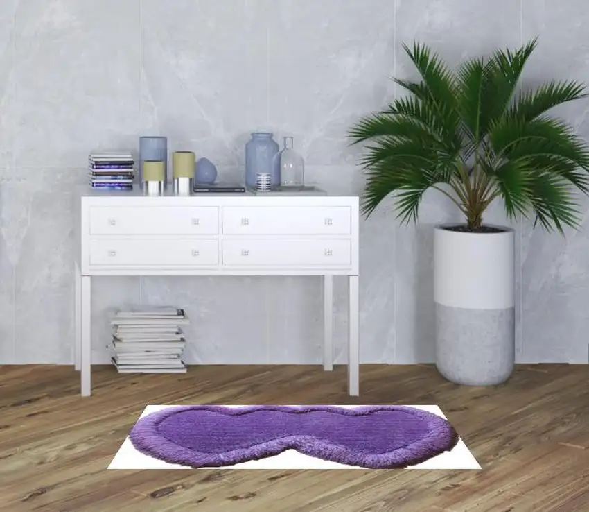Lavender Shag Hand Tufted Area Rug Photo 2