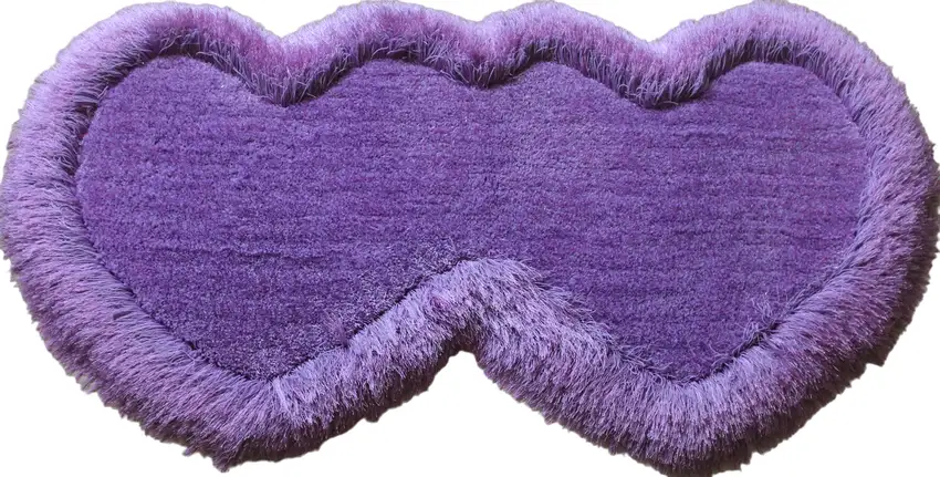 Lavender Shag Hand Tufted Area Rug Photo 1