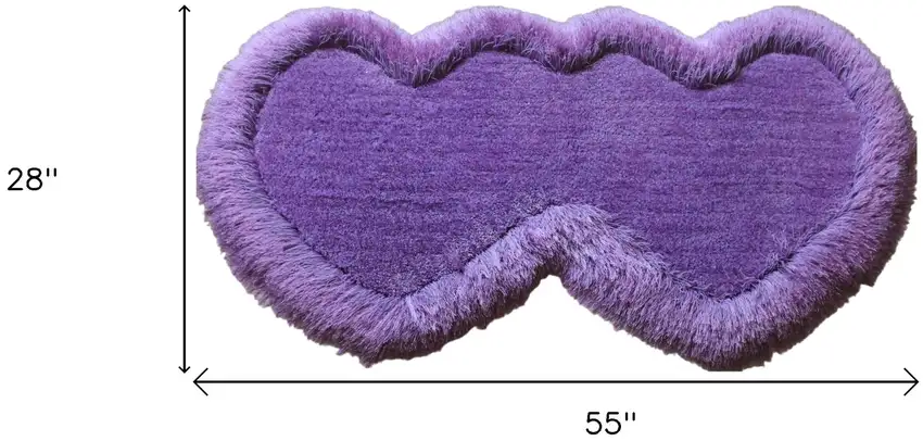 Lavender Shag Hand Tufted Area Rug Photo 5