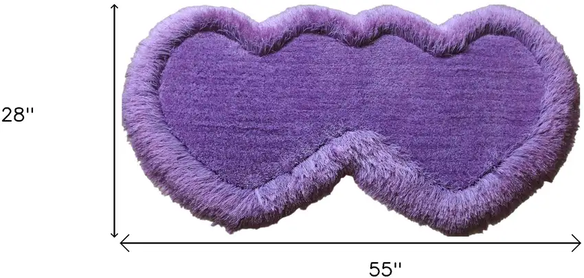 Lavender Shag Hand Tufted Area Rug Photo 5