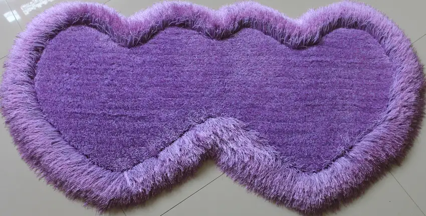 Lavender Shag Hand Tufted Area Rug Photo 4