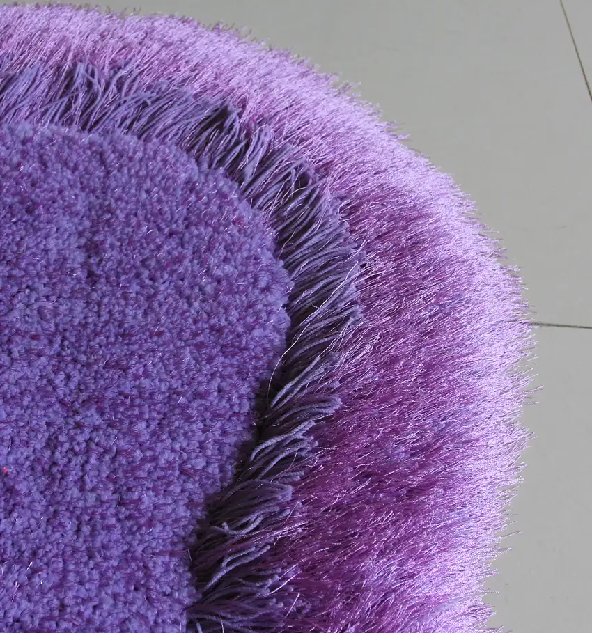 Lavender Shag Hand Tufted Area Rug Photo 4