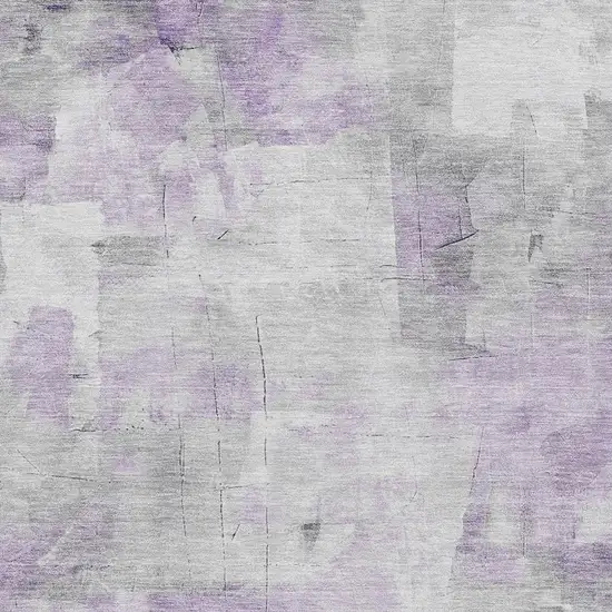 Lavender Silver And Gray Abstract Washable Area Rug With UV Protection Photo 2