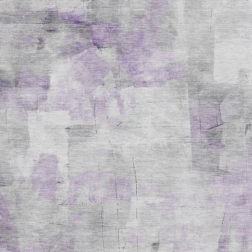 Lavender Silver And Gray Abstract Washable Area Rug With UV Protection Photo 2