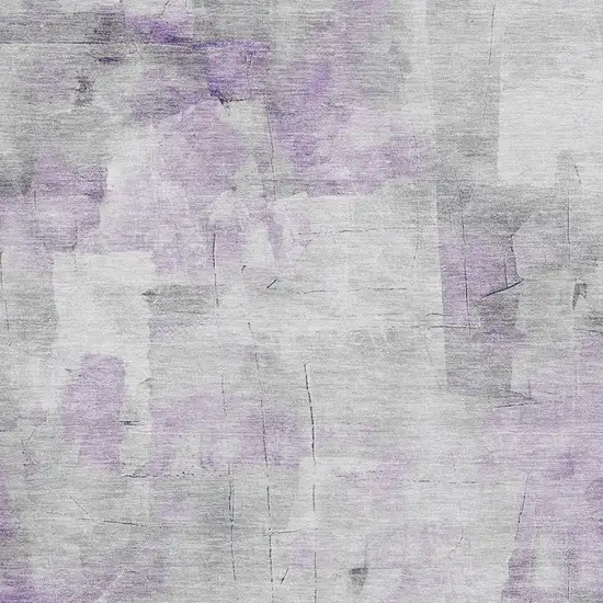 Lavender Silver And Gray Abstract Washable Area Rug With UV Protection Photo 2