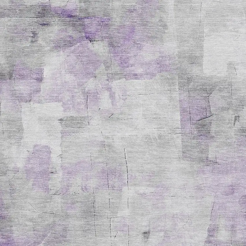Lavender Silver And Gray Abstract Washable Area Rug With UV Protection Photo 2