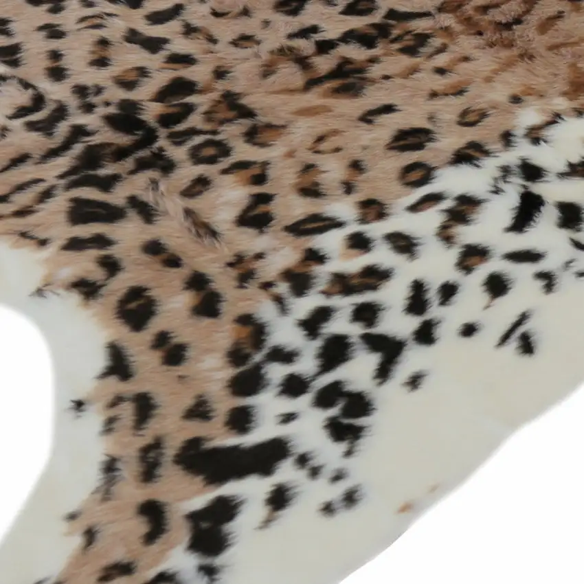 Brown And Black Leopard Print Hand Knotted Area Rug Photo 9