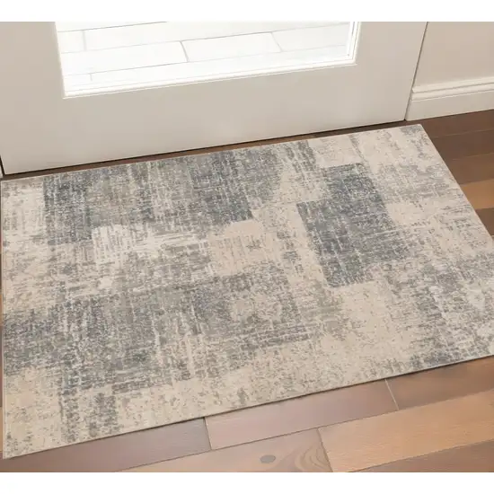 Gray And Sand Abstract Area Rug Photo 1