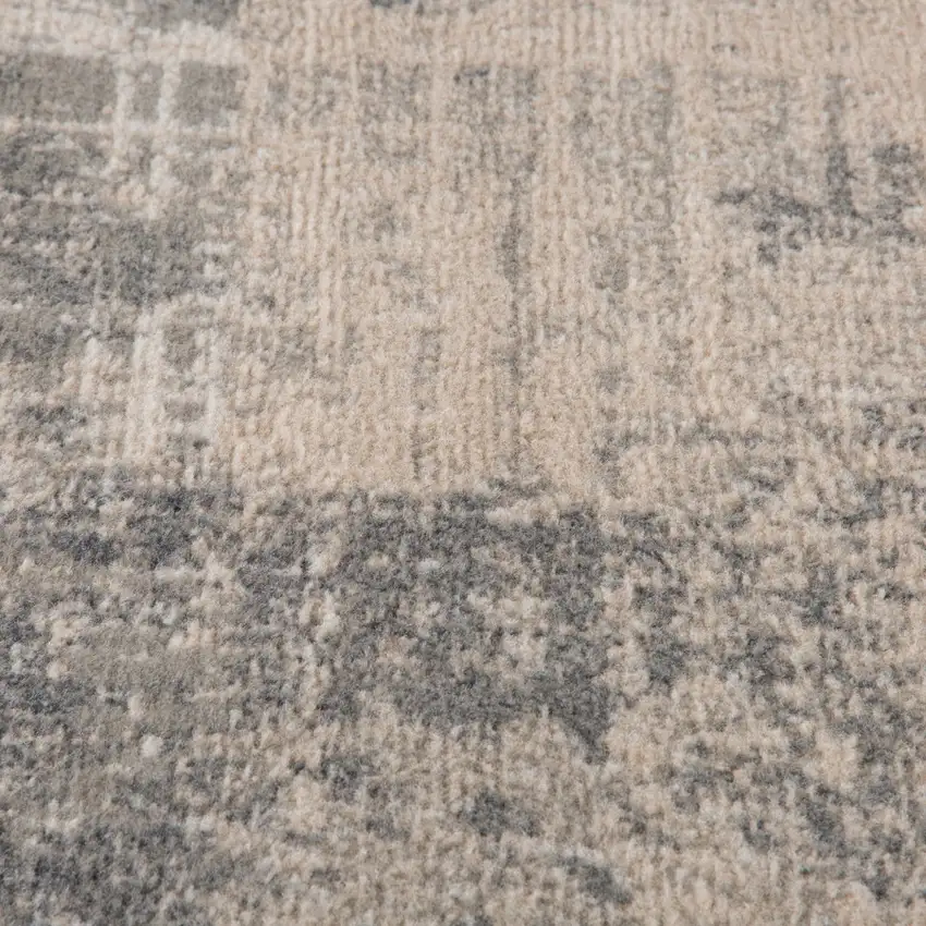 Light Blue Abstract Power Loom Area Rug Photo 9
