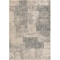 Photo of Light Blue Abstract Power Loom Area Rug