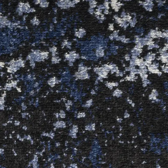 Light Blue Abstract Power Loom Distressed Area Rug Photo 4