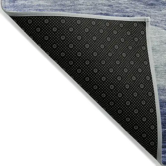 Light Blue And Dark Blue Abstract Washable Indoor Outdoor Area Rug Photo 3