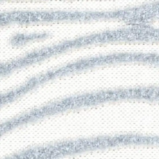 Light Blue And Ivory Abstract Indoor Outdoor Area Rug Photo 2