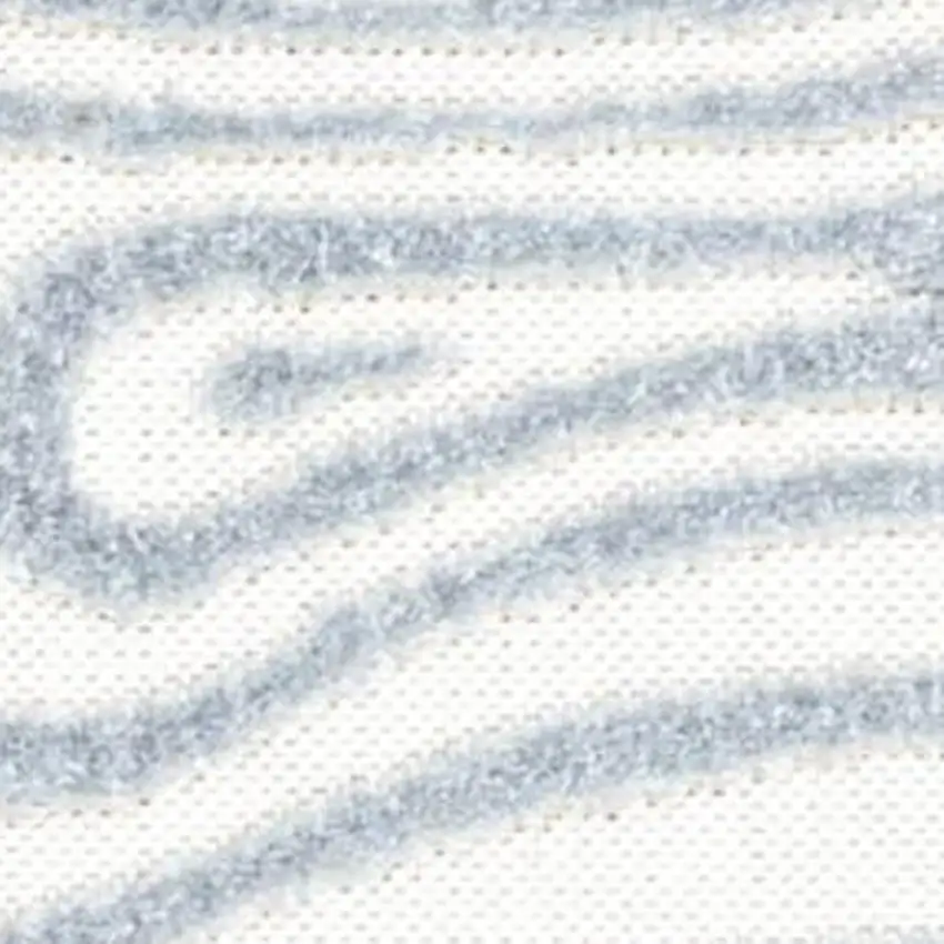 Light Blue And Ivory Abstract Indoor Outdoor Area Rug Photo 2