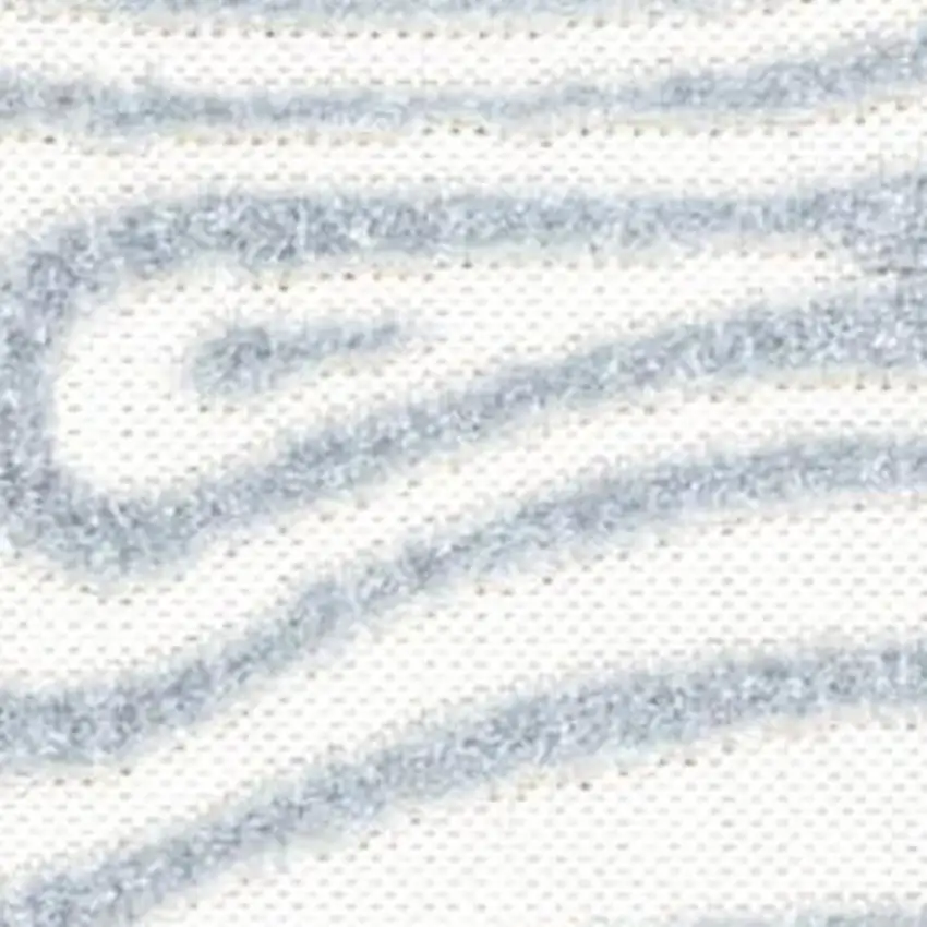 Light Blue And Ivory Abstract Indoor Outdoor Area Rug Photo 2