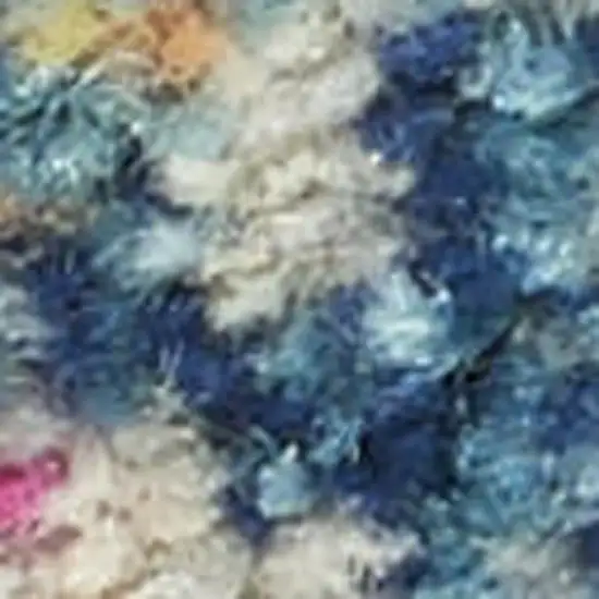 Blue And Ivory Southwestern Distressed Area Rug Photo 3