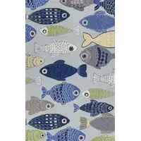 Photo of Light Blue Fishes Area Rug