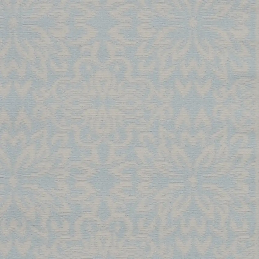 Light Blue Floral Power Loom Area Rug Photo 3