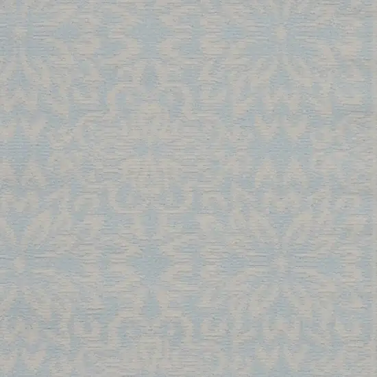 Light Blue Floral Power Loom Area Rug Photo 8