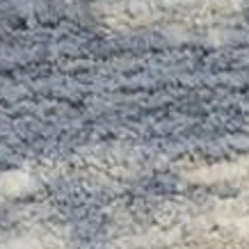 Light Blue Gray and Beige Abstract Shag Area Rug Photo 4