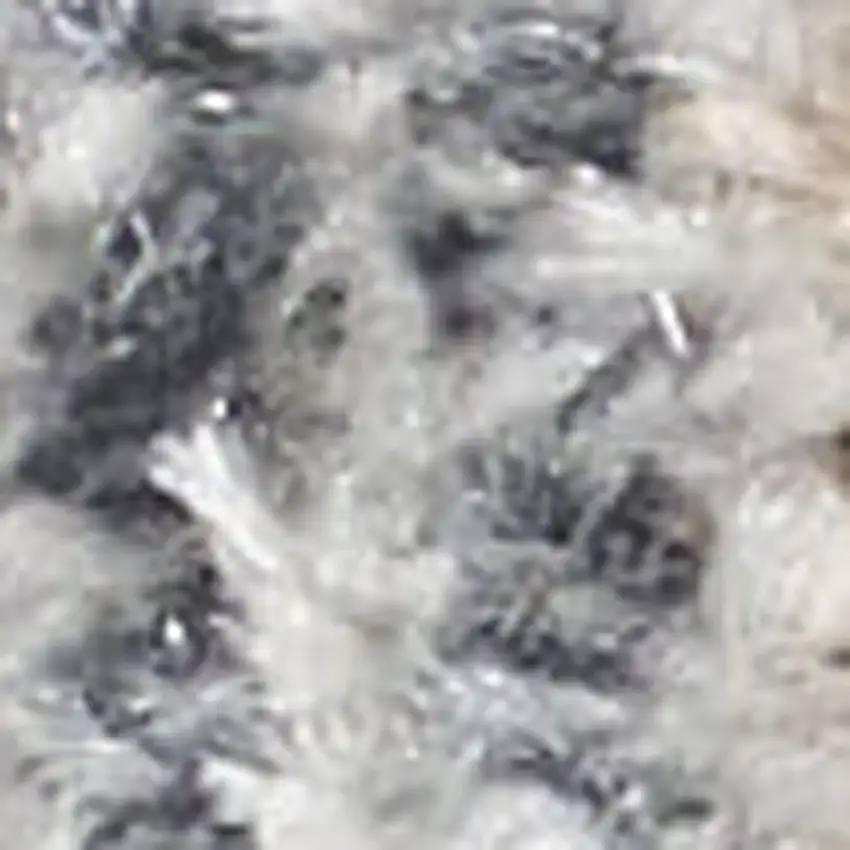 Light Blue Ivory And Brown Floral Medallion Distressed Washable Area Rug Photo 4