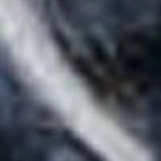 Light Blue Navy Blue and Beige Abstract Shag Area Rug Photo 4