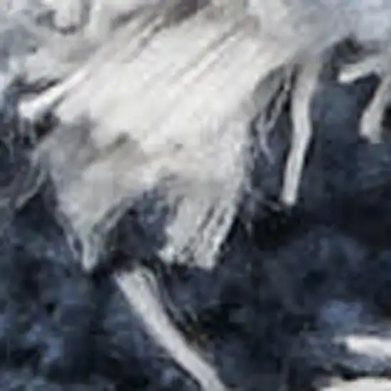 Light Blue Navy Blue and Beige Abstract Shag Area Rug Photo 2