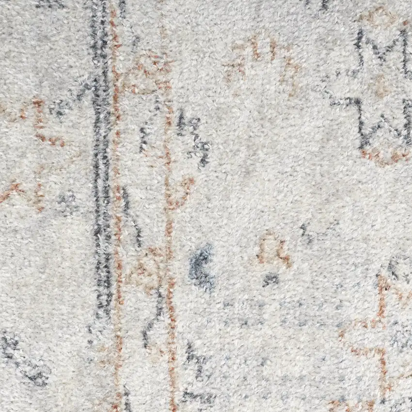 Light Blue Oriental Power Loom Distressed Area Rug Photo 3