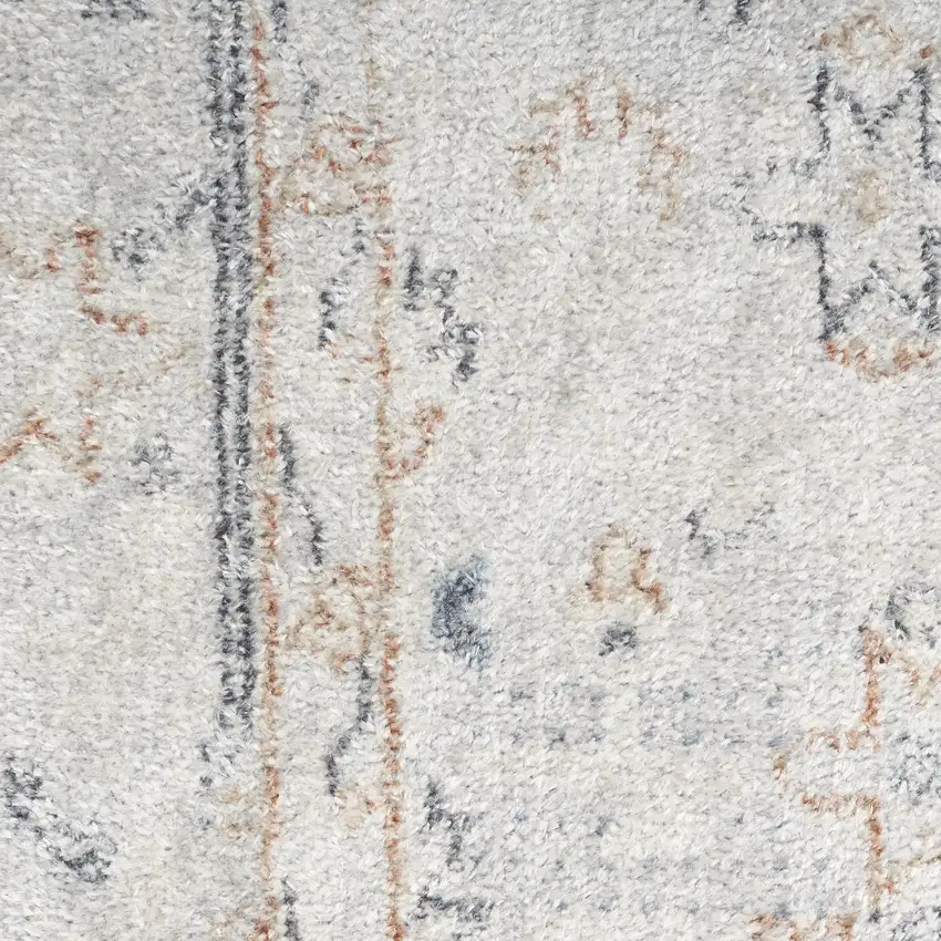 Light Blue Oriental Power Loom Distressed Area Rug Photo 4