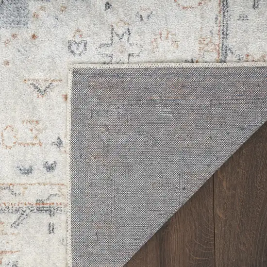 Light Blue Oriental Power Loom Distressed Washable Area Rug Photo 9