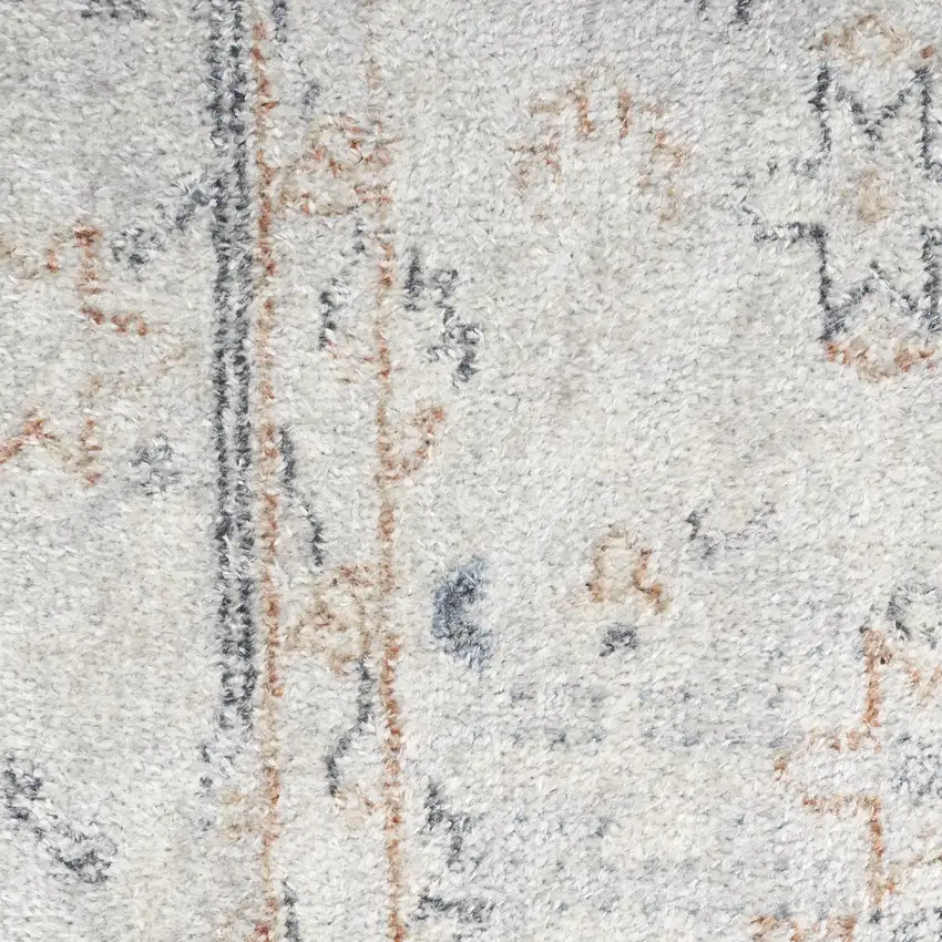 Light Blue Oriental Power Loom Distressed Washable Area Rug Photo 3