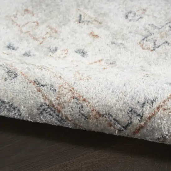 Light Blue Oriental Power Loom Distressed Washable Area Rug Photo 8