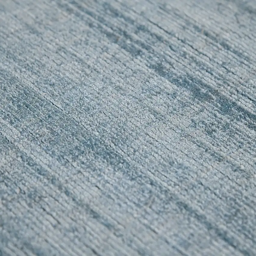 Light Blue Striped Hand Woven Area Rug Photo 9