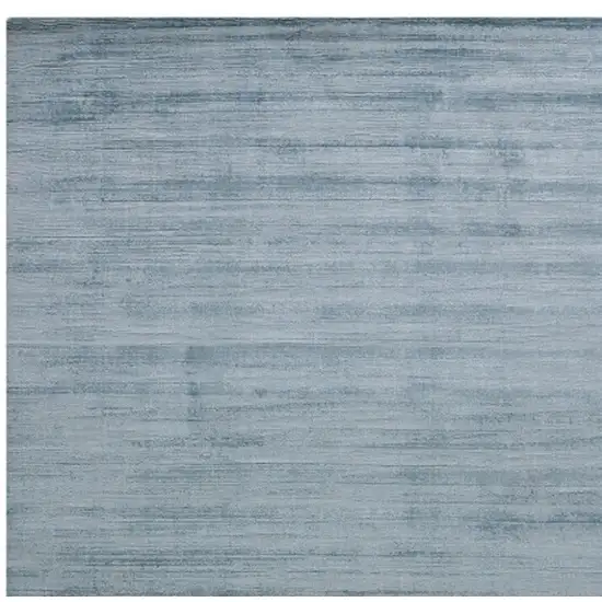 Light Blue Striped Hand Woven Area Rug Photo 7