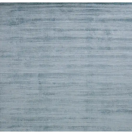 Light Blue Striped Hand Woven Area Rug Photo 9