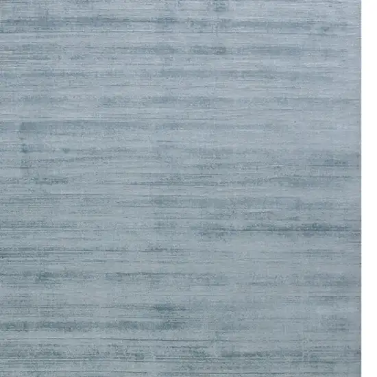 Light Blue Striped Hand Woven Area Rug Photo 6
