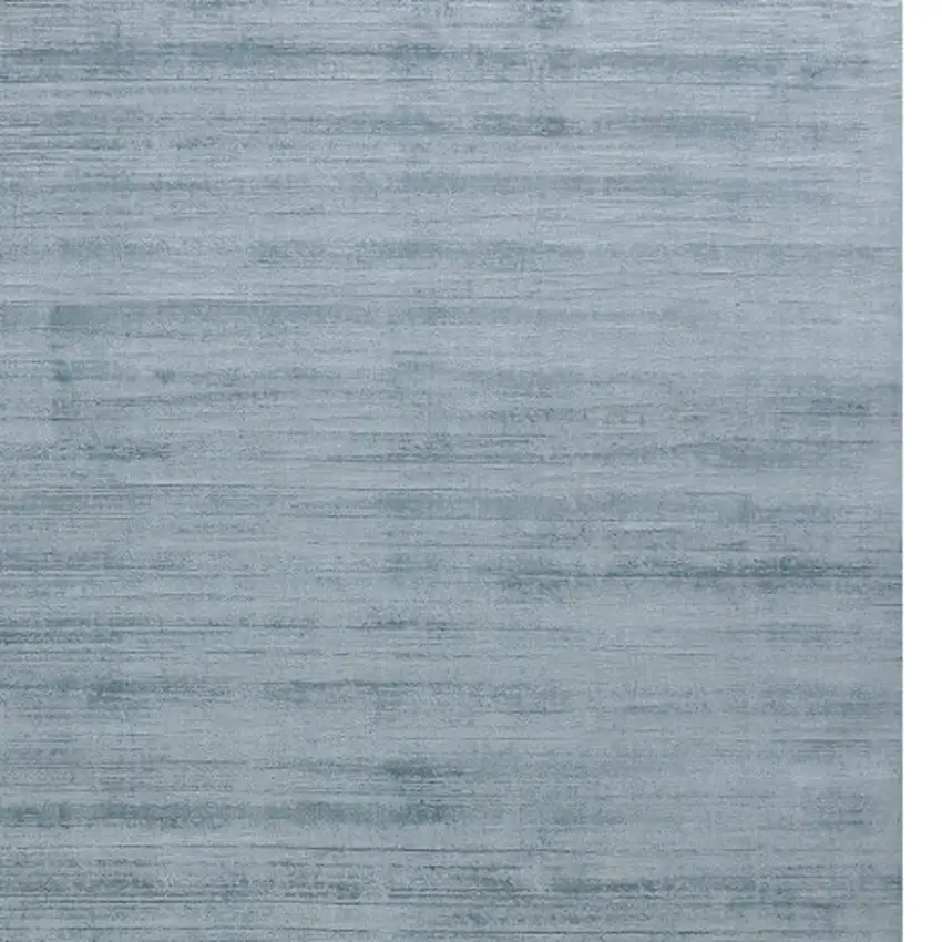 Light Blue Striped Hand Woven Area Rug Photo 6