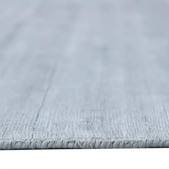 Light Blue Striped Hand Woven Area Rug Photo 9