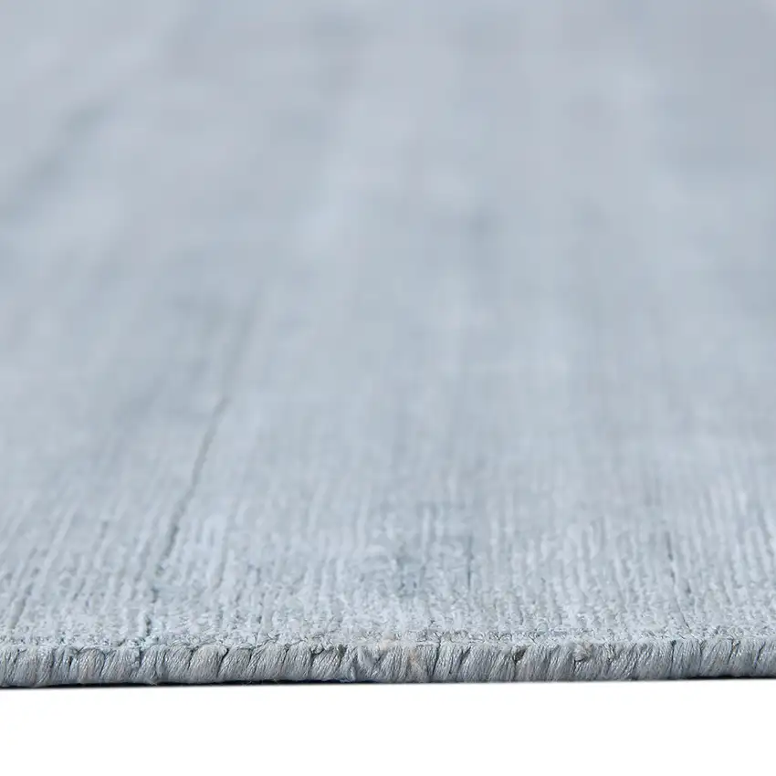 Light Blue Striped Hand Woven Area Rug Photo 9