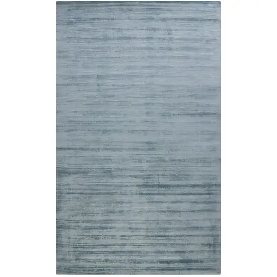 Light Blue Striped Hand Woven Area Rug Photo 3