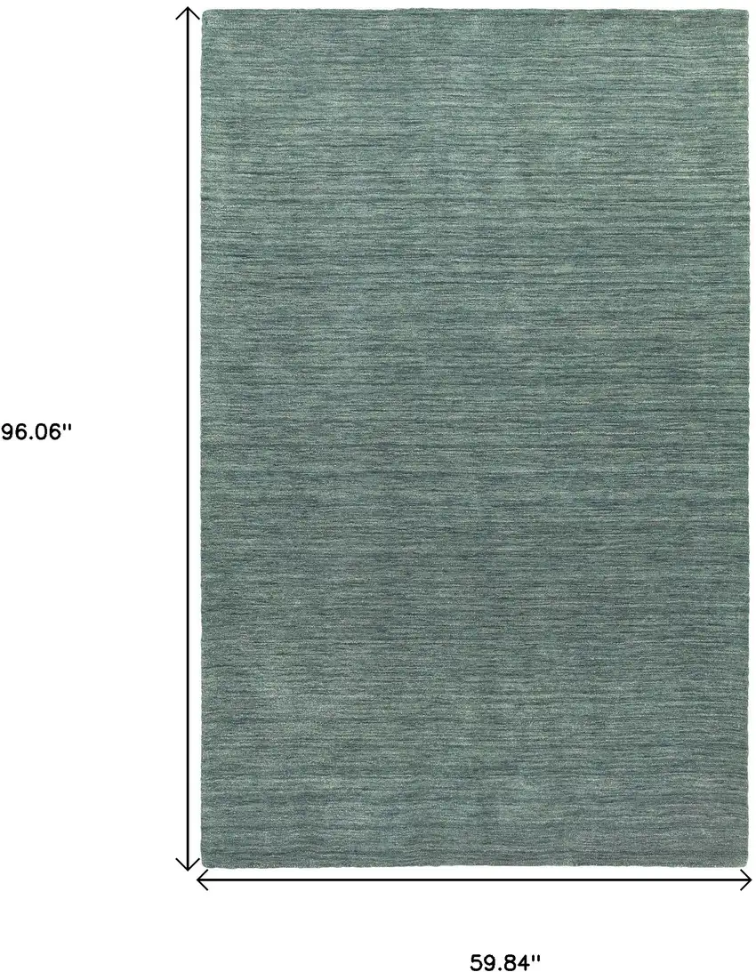 Light Blue Wool Hand Tufted Area Rug Photo 3