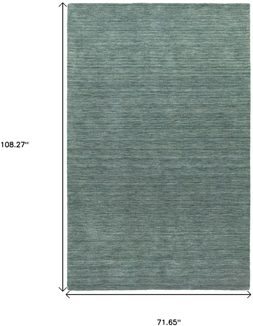 Light Blue Wool Hand Tufted Area Rug Photo 3