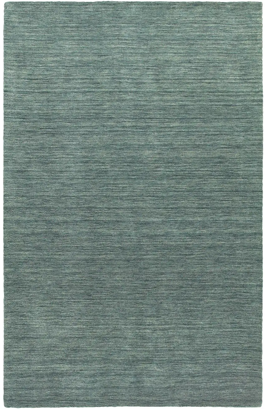 Light Blue Wool Hand Tufted Area Rug Photo 2