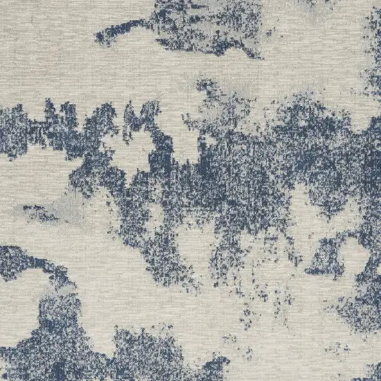 Light Blue and Ivory Abstract Non Skid Area Rug Photo 5