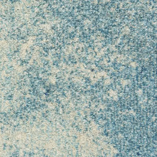 Blue And Ivory Abstract Area Rug Photo 1